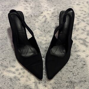 Fashion Forms Black Slingback Heels